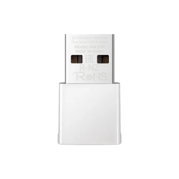 لاقط وكارت واي فاي يو إس بي نانو ثنائي النطاق فائق السرعة ميركوسيس MERCUSYS AC1300 Dual Band موديل MA30N