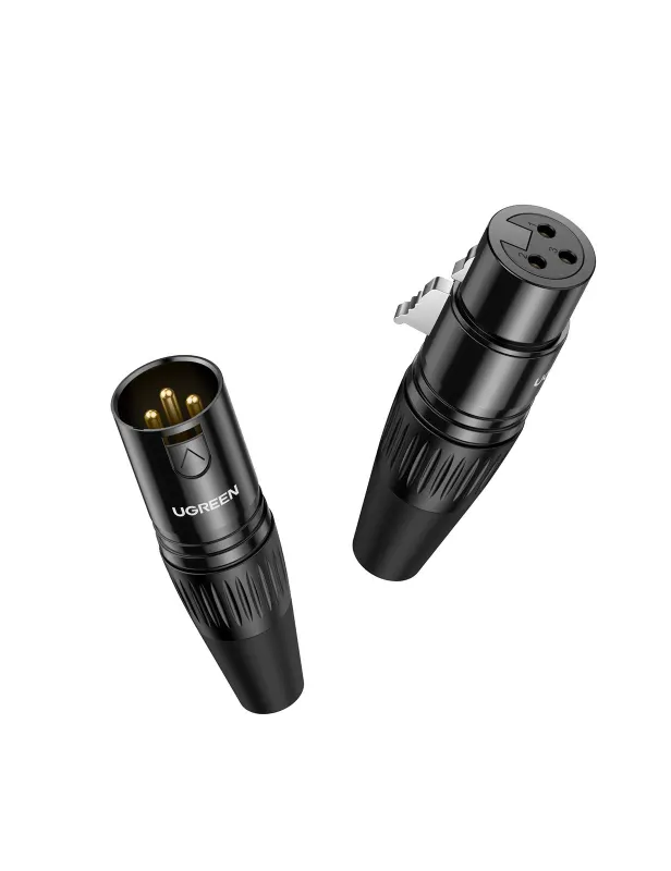 رأس ومقبس كانون XLR معدني احترافي يوجرين UGREEN 3-Pin لتصنيع وصيانة كابلات المايكروفون (متوفر كخيار ذكر أو أنثى)