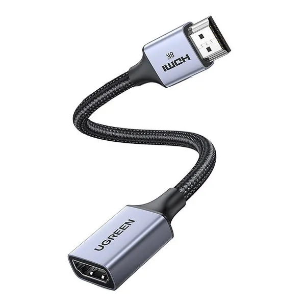 كابل تمديد شاشة HDMI 2.1 يوجرين UGREEN ذكر إلى أنثى فائق الدقة 8K بطول 25 سم موديل 15518